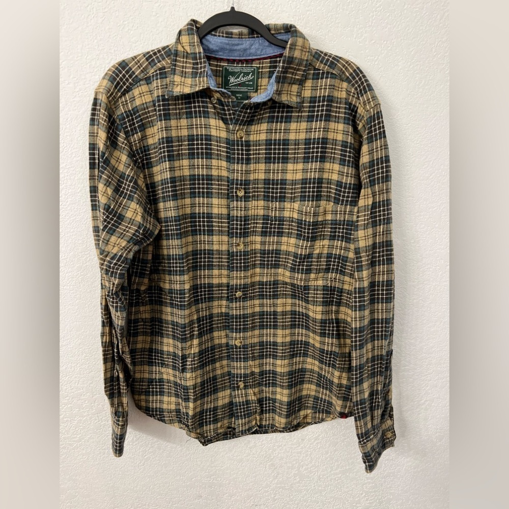 Woolrich plaid flannel mens shirt size medium